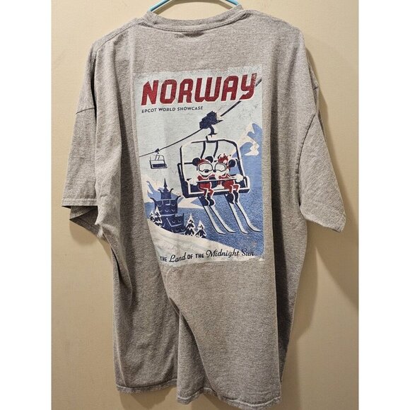 Disney Epcot Norway World Showcase Visit/Ski Norway Mickey/Minnie Mouse T Shirt - Picture 3 of 8